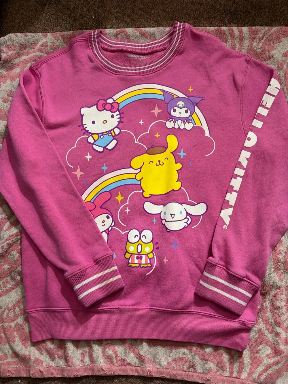 Hello Kitty Bright Pink Sanrio Character Pullover